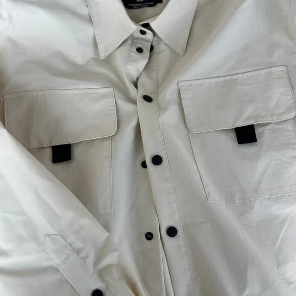 MSGM Ripstop Beige Shirt